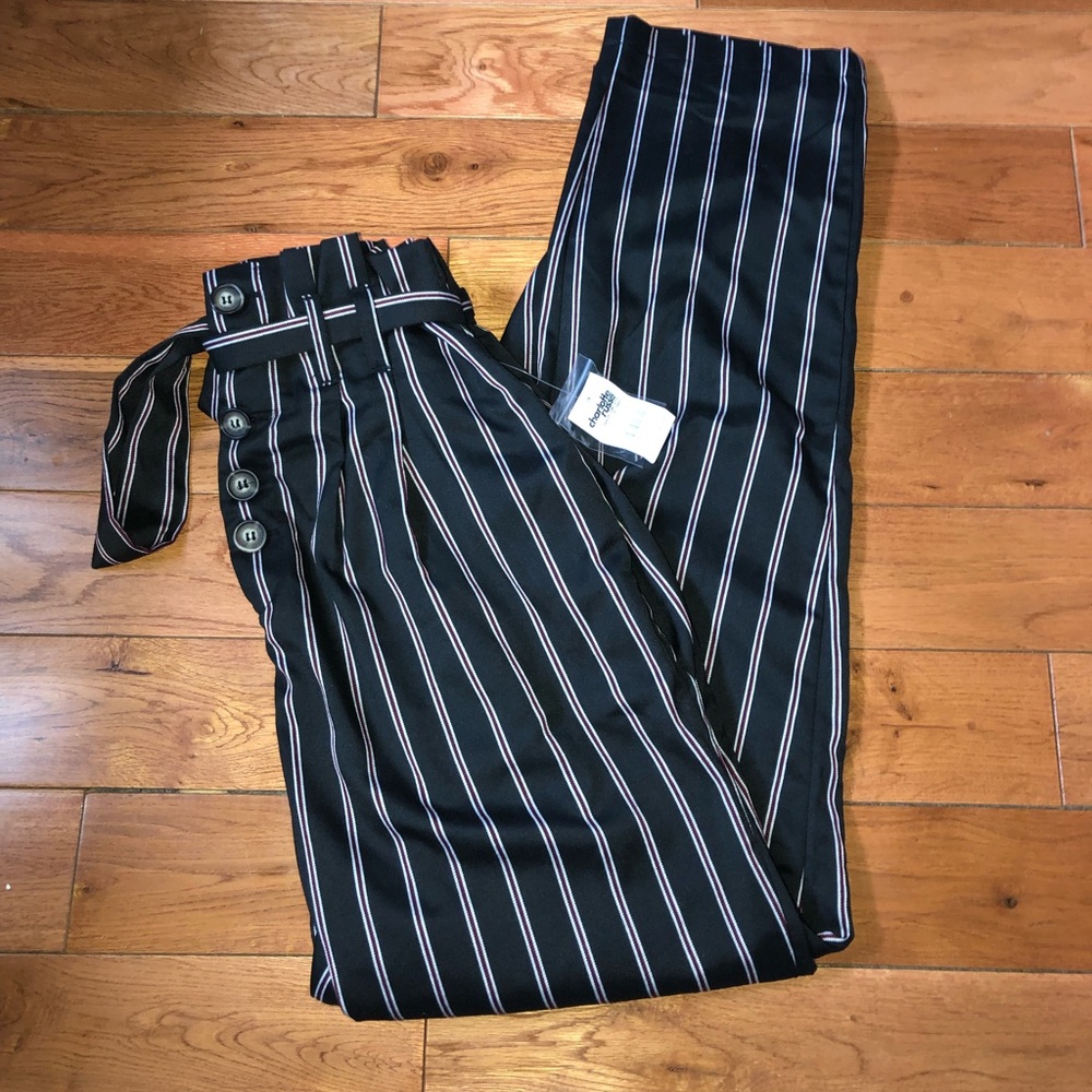 Charlotte Russe wide leg tie pants
